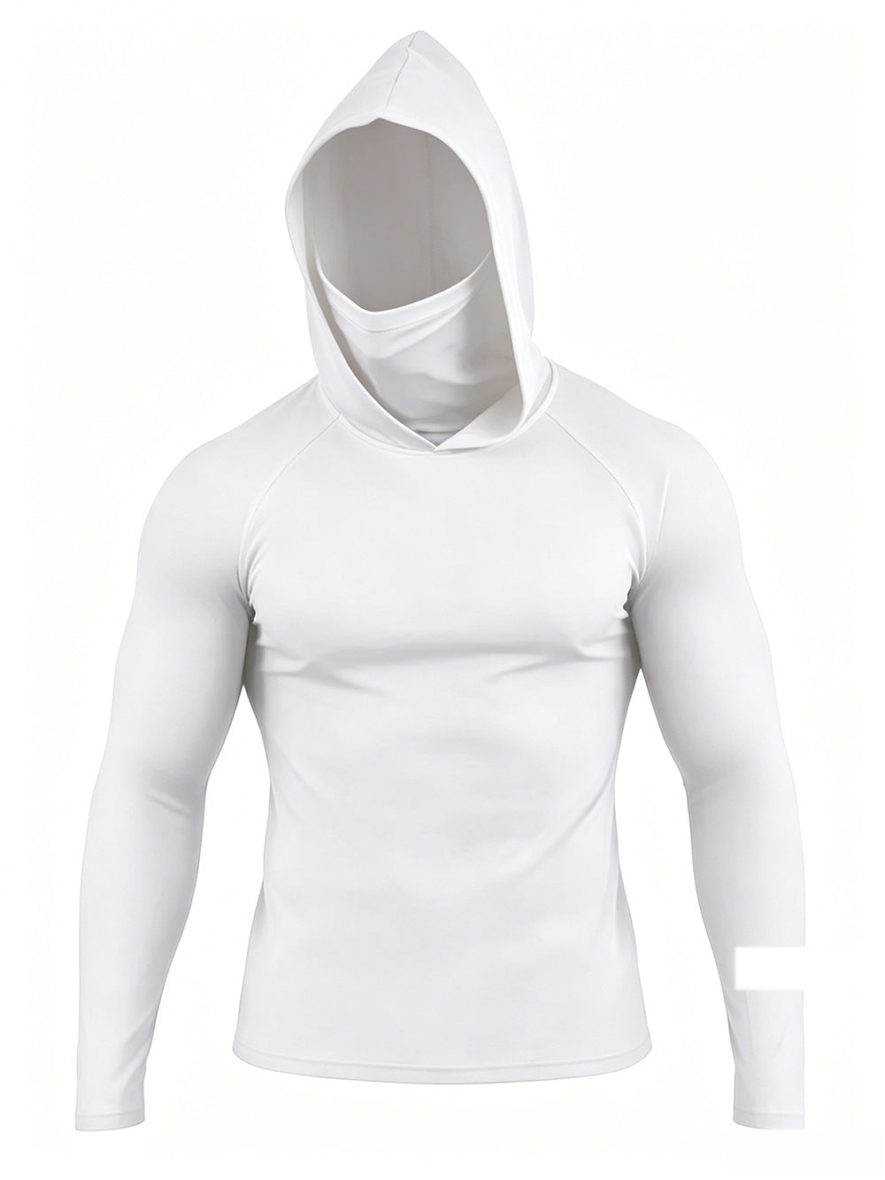 Men's Slim Fit Quick-Drying Sun Protection T-Shirt with Hood and Sun Protection Face Mask